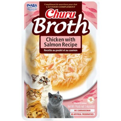 Churu Cat CIAO Broth Chicken with Salmon Recipe 40 g – Zboží Mobilmania