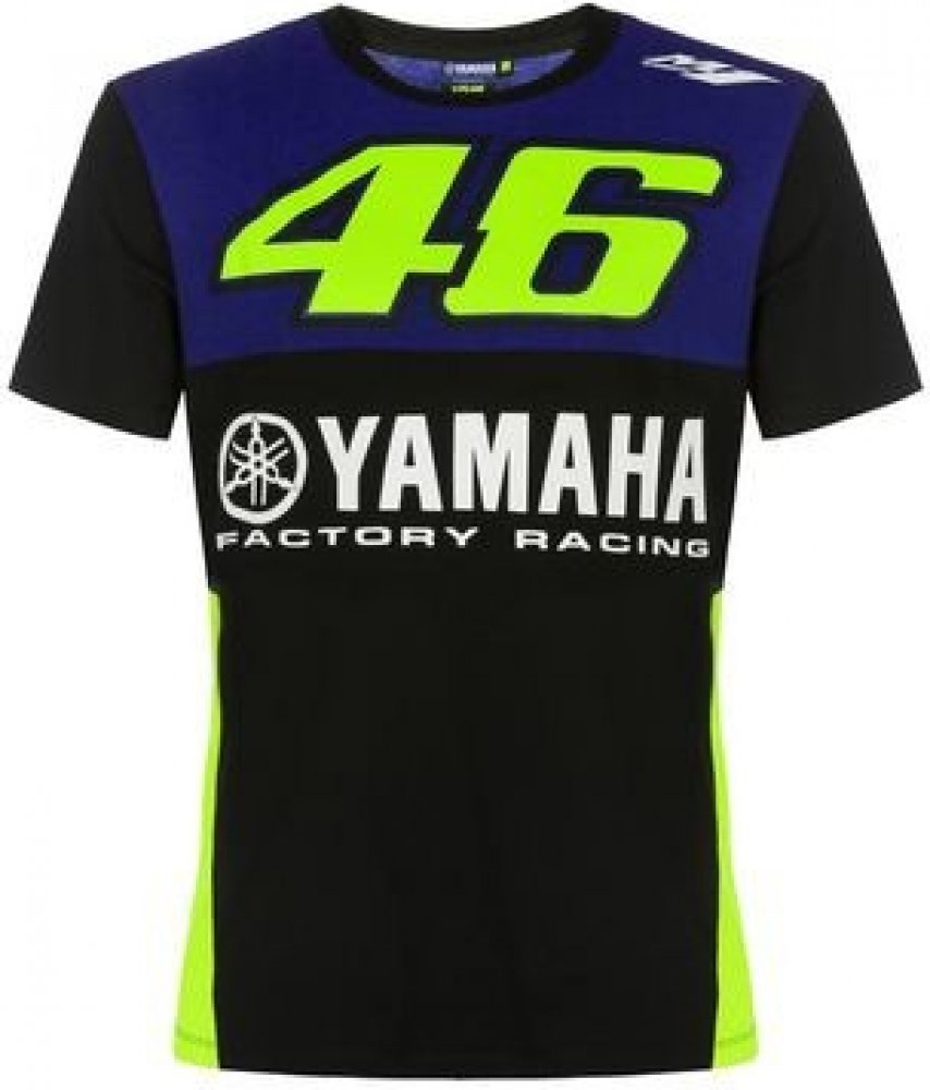 Valentino Rossi VR46 Yamaha Racing pánské triko černá/modrá | Srovnanicen.cz