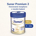 Sunar Premium 2 HMO pokračovací kojenecké mléko 700 g – Hledejceny.cz
