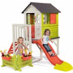 Smoby Domeček na pilířích Pilings House s 1,5 m skluzavkou zvonkem a zahrádkou na kytičky – Zbozi.Blesk.cz
