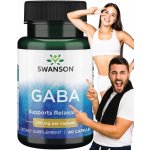 Swanson GABA Kyselina Gama Aminomáselná 750 mg 60 kapslí – Hledejceny.cz