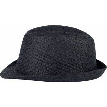 K-UP Slaměný retro klobouk Retro černá