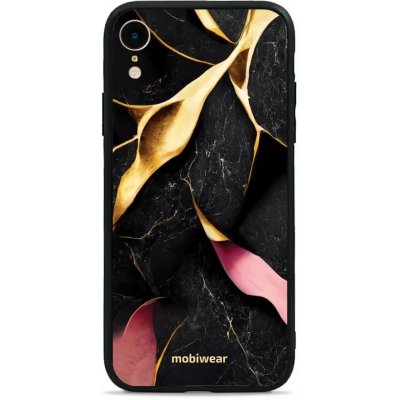 Pouzdro Mobiwear Glossy Apple iPhone XR - G021G Černý a zlatavý mramor – Zboží Mobilmania