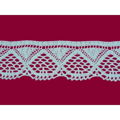Bavlněná paličkovaná krajka 2033/55mm bílá/5m – Zboží Dáma