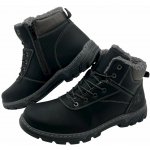 Pánské černé šněrovací zimní boty 07 černé – Sleviste.cz