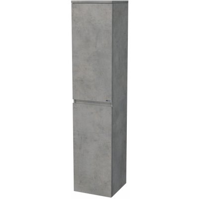 Emmy Design MATY Vysoká skříň 35x35x160cm, 2 dveře, levá/pravá beton (F186) – Sleviste.cz