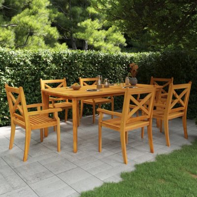 OMAXI 107928 Zahradní stůl 200 x 100 x 75 cm masivní akáciové dřevo – Hledejceny.cz