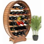 Dandi Dřevěný stojan na víno, soudek 24 lahví hnědý – Hledejceny.cz