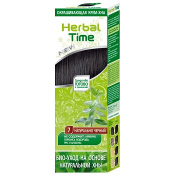 Henna Herbal Time přírodní barva na vlasy černá 7 75 ml