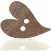 Knoflík Naše galanterie Dřevěný knoflík walnut srdce 3