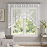 Dekorační oblouková krátká záclona na žabky FLORENTYNA 120 bílá 330x120 cm MyBestHome – Hledejceny.cz