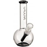 Groove Round Tube 17.8 cm Black and Clear skleněný bong – Zboží Mobilmania