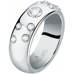 Morellato Luxusní ocelový prsten s krystaly Poetica SAUZ260