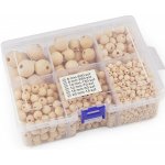 Prima-obchod Sada dřevěných korálků v boxu, barva přírodní sv. – Hledejceny.cz