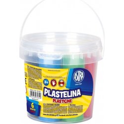 Astra Plastelína v kyblíku 6 barev 480g