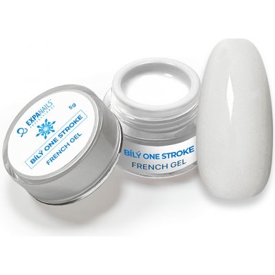 Expa nails expanails uv led gel french bílý one stroke 5 g – Sleviste.cz