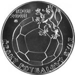 Česká mincovna 100. výročí založení Českého fotbalového svazu 200 Kč 2001 stříbrná mince Proof 13 g – Zboží Dáma