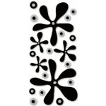 Samolepicí 3D pěnová dekorace Crearreda Squeeze Flowers 59505 (15 x 31 cm) – Zboží Mobilmania