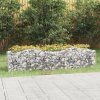 Květináč a truhlík Greatstore Klenutý gabion vyvýšený záhon 200x50x50 cm pozinkované železo