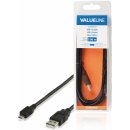 Valueline VLCP60500B30 USB 2.0/ zástrčka A - zástrčka micro B, 3m, černý