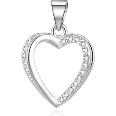 Beneto Něžný stříbrný přívěsek Srdce AGH295 – Zboží Dáma