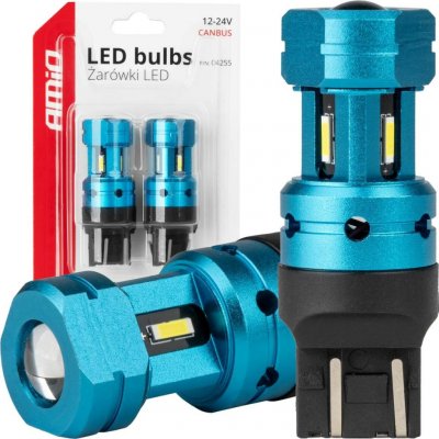LED žiarovky CANBUS T20 7443 W21/5W 4SMD 1860 Biela 12V 24V AMiO-04255 – Hledejceny.cz