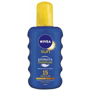 Nivea Sun Protect & Moisture spray na opalování SPF15 200 ml