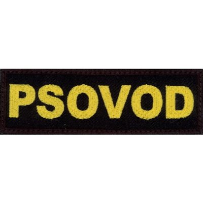 Nášivka: PSOVOD - nápis [malá] – Zboží Dáma
