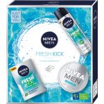 Nivea Men Fresh Kick voda po holení Men Fresh Kick 100 ml + antiperspirant Men Fresh Kick 150 ml + gel-krém Men Fresh Gel 150 ml dárková sada – Zbozi.Blesk.cz