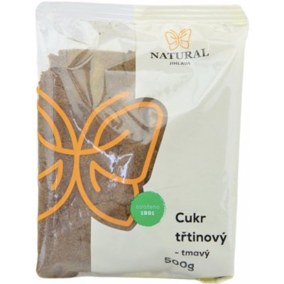 Natural Jihlava Cukr třtinový tmavý jemný Natural 500 g