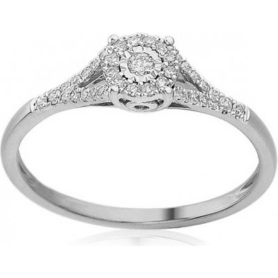 iZlato Forever zásnubní prsten z bílého zlata s diamanty Rovena IZBR389A