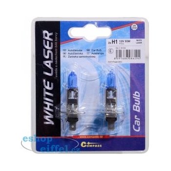 Compass White Laser H1 P14,5s 12V 55W 2 ks