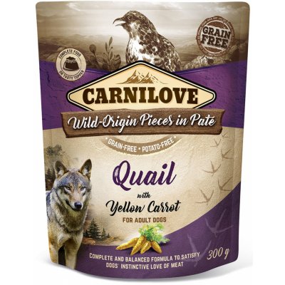 Carnilove Dog Pouch Paté Quail with Yellow Carrot 300g