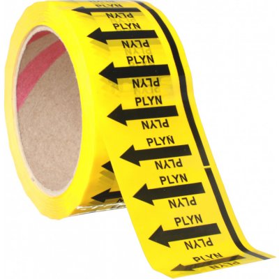 Páska na značení potrubí Tramark - plyn, 3470 šipek Páska na značení potrubí - plyn (50 mm x 66m tl.0.05 mm) kód: 24705 – Sleviste.cz