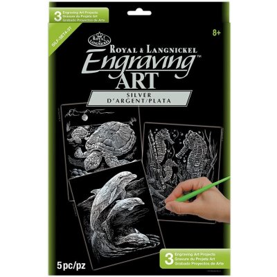 Royal & Langnickel Škrabací obrázky stříbrné 3ks – Hledejceny.cz
