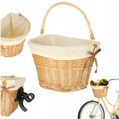 Hadex Proutěný koš na kolo bílá vložka – Sleviste.cz