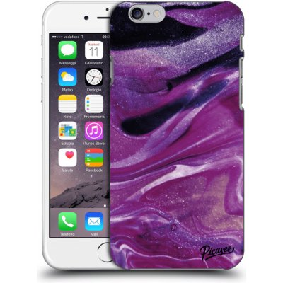 Pouzdro Picasee silikonové Apple iPhone 6/6S - Purple glitter čiré – Zboží Mobilmania