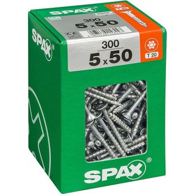Spax Wirox Univerzální vrut T-Star plus, ø 5 × 50 mm, TX25, zápustná hlava, 300 ks 4191010500506 – Hledejceny.cz