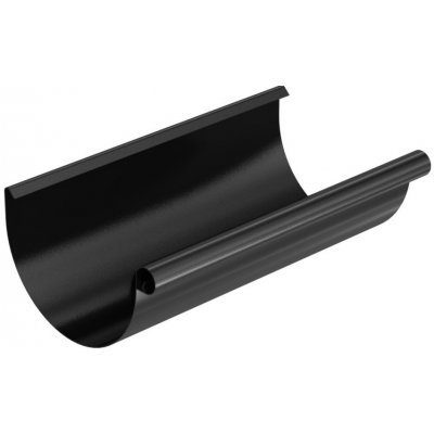Bryza Žlab okap Ø 125 mm 4 m pozink RAL 9005 černý – HobbyKompas.cz