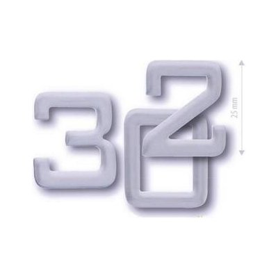 COBRA nalepovací číslice "3" 25mm IN nerez C2183E03 – Zbozi.Blesk.cz