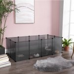 Feandrea Skládací ohrádka plastová šedá 143 x 46 x 73 cm – Hledejceny.cz