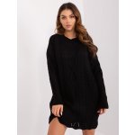 RUE PARIS pletené šaty s copánkovým vzorem -lc-sk-8012-2.51p-black černé – Zboží Mobilmania