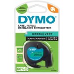 Dymo 91204 S0721640 černý tisk zelený 4 m, 12 mm – Zboží Dáma