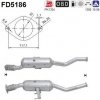 Katalyzátor Filtr sazových částic, výfukový systém AS FD5186