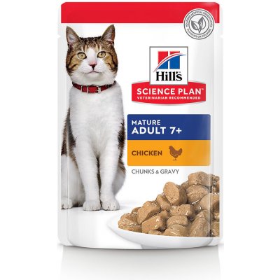 Hill's Science Plan kapsičky pro starší kočky s kuřecím 12 x 85 g – Sleviste.cz