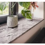 TONE OF STONE Venkovní parapet z přírodního kamene - Žula Viscount White lesk, 250x300x30 mm – HobbyKompas.cz