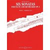 Noty a zpěvník Six Sonatas for Flute and Basso Continuo op. 2/4-6 Band 2 Blavet, Michel