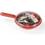 Écoiffier Pánev s jídelní soupravou 100% Chef 32 cm s hrnci talíři příbory šálky 18 dílů od 18 měsíců – Zboží Mobilmania