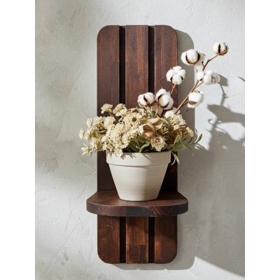 WoodenBotanery Nástěnná police na květiny Lamella buk – Zbozi.Blesk.cz