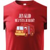 Dětské tričko hasičské tričko Jen klid můj táta je hasič červená